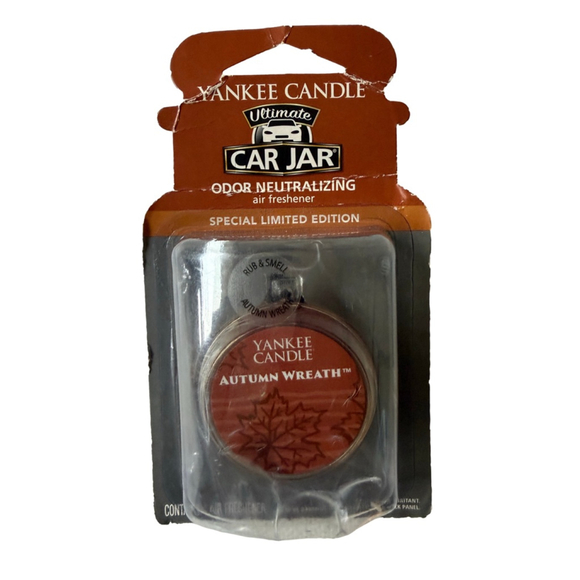 Yankee Candle Other - NWT YANKEE CANDLE Car Jar Ultimate AUTUMN WREATH Special Edition air freshener